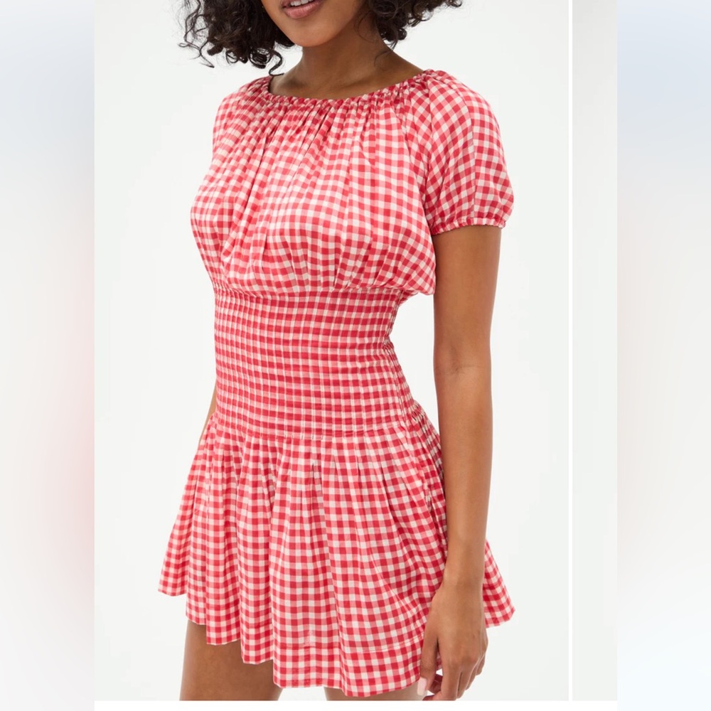 Frankie’s Bikinis Sadie Gingham Mini Dress- size small- NWT